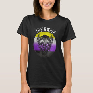 Camiseta LGBTQ Theirwolf Orgullo no binario Genderfluido No