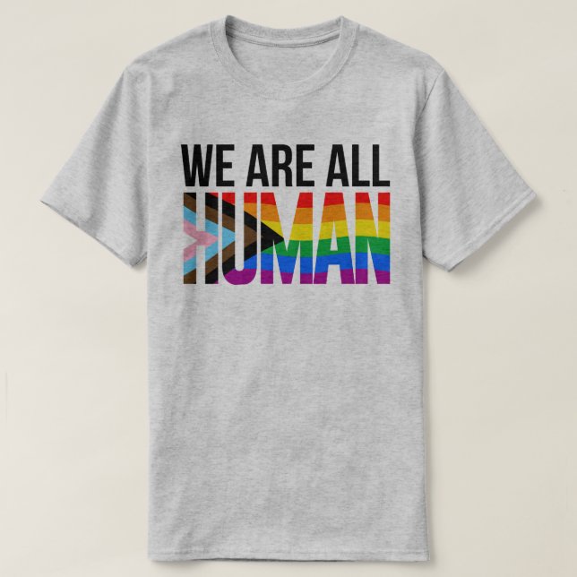 Camiseta LGBTQ Todos somos humanos (Diseño del anverso)