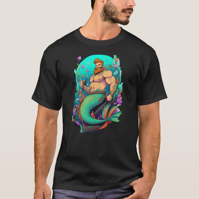 Camiseta LGBTQ Transgender Gay Muscle Daddy Bear Mermaid Ga (Anverso)