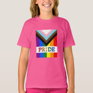 Camiseta LGBTQ y Orgullo - Niños con bandera del progreso d