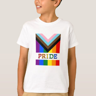Camiseta LGBTQ y Orgullo - Niños con bandera del progreso d