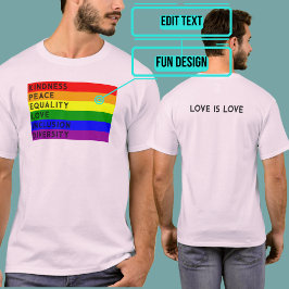 Camiseta LGBTQIA+ Adoptar buenas cualidades de igualdad de