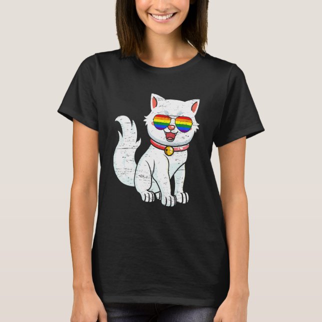 Camiseta LGBTQIA Cat  Cat Owner Kitten (Anverso)