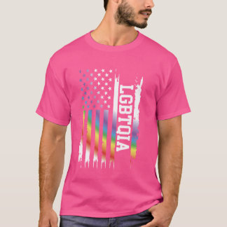 Camiseta Lgbtqia Estados Unidos angustia al arcoiris con ba