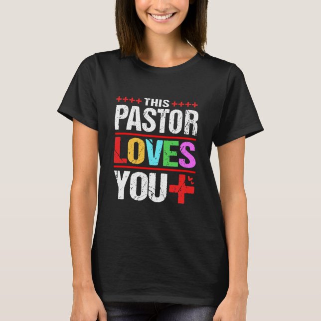 Camiseta Lgbtqia Lgbt Ally Este Pastor Ama (Anverso)