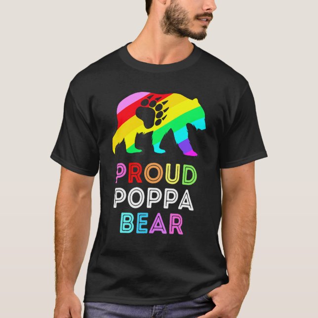 Camiseta Lgbtqia Orgulloso Poppa Con Hombres Orgullo Gay Ar (Anverso)