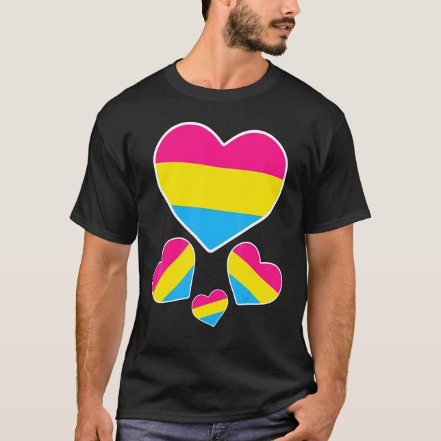 Camiseta Lgbtqia Pansexual Heart Pan Pride Mes Lgbt (Anverso)