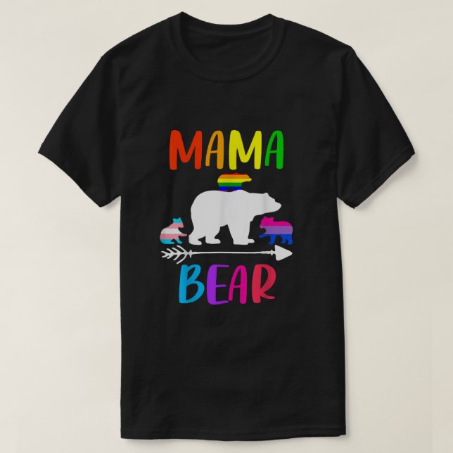 Camiseta LGTB Mamá osa Orgullo Gay Igual Derechos Regalo Ar (Diseño del anverso)