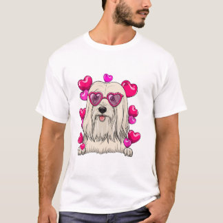 Camiseta Lhasa Apso Día de San Valentín