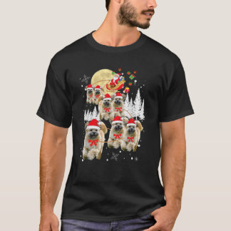 Camiseta Lhasa Apso Graciosos Navidades de renos Moon Santa