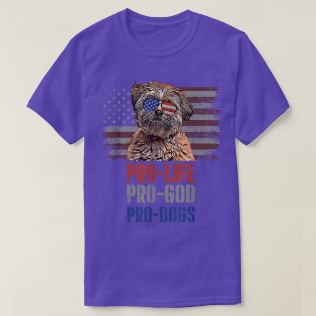 Camiseta Lhasa Apso Pro Life Pro God Pro Dogs  (Diseño del anverso)