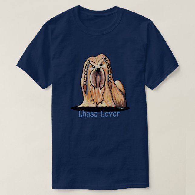Camiseta Lhasa Apso trenzado (Diseño del anverso)