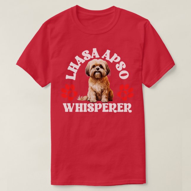 Camiseta Lhasa Apso Whisperer (Diseño del anverso)