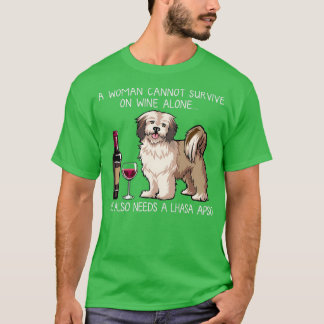 Camiseta Lhasa Apso y el perro Funny