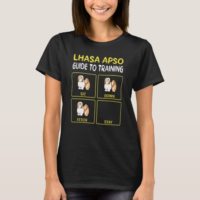 Camiseta Lhasa Apsos Guide To Training Dog Obedience (Anverso)
