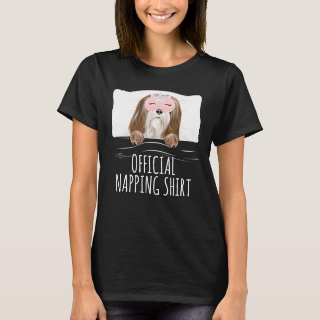 Camiseta Lhasa Apsos Unicornio Máscara de Sueño (Anverso)