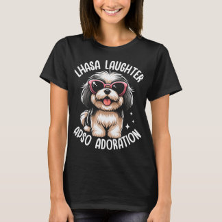 Camiseta Lhasa Risas Apso Adoración Perro