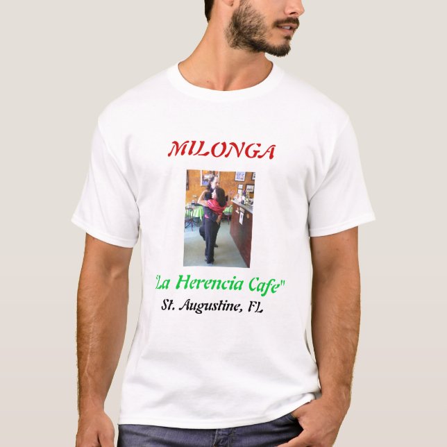 Camiseta LHCP 015, MILONGA, "café de Herencia del La", St. (Anverso)