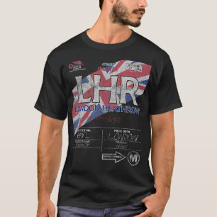 Camiseta LHR London Heathrow Intl Airport Vintage Airline T