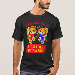 Camiseta Li Xi Me Please 2023 Cute Cat Boy Chica Chuc Mung 