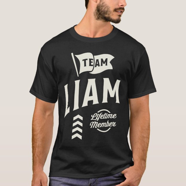 Camiseta Liam Lifetime miembro del equipo Nombre personal L (Anverso)