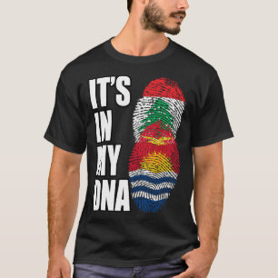 Camiseta Libaneses Y Kiribati Mezclan Bandera Del Patrimoni