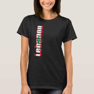 Camiseta Líbano con colores de bandera en el lado de