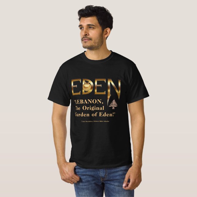 Camiseta "Líbano, el jardín original del Edén" Pos (Anverso completo)