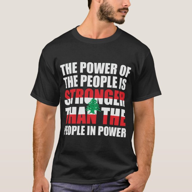 Camiseta Líbano El poder del pueblo Líbano (Anverso)