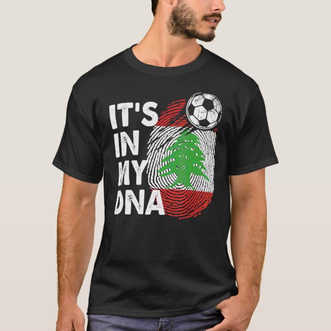 Camiseta Líbano En Mi Adn Equipo De Bandera Libanesa Líbano (Anverso)
