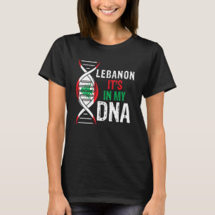 Camiseta Líbano está en mi ADN Orgulloso Bandera libanesa d