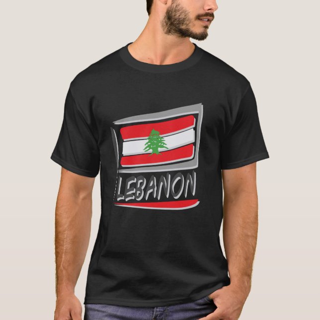 Camiseta Líbano: Festividad de bandera Líbano Corazón liban (Anverso)