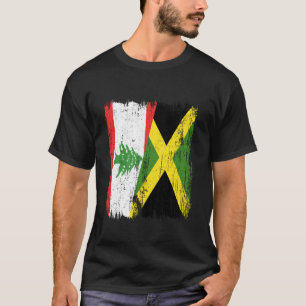 Camiseta Líbano Jamaica Media Bandera Libanesa Herencia Jam