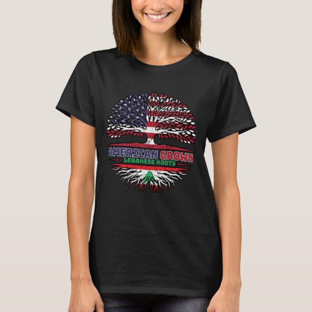 Camiseta Líbano Líbano Líbano Estados Unidos Estados Unidos (Anverso)