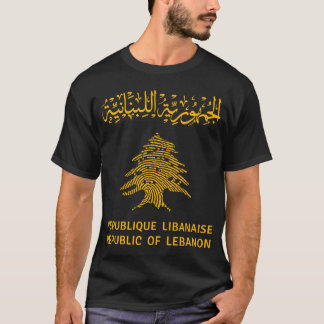 Camiseta Líbano, pasaporte libanés, mapa del Líbano, bander