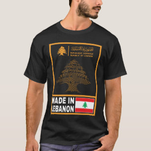 Camiseta Líbano, pasaporte libanés, mapa del Líbano, bander