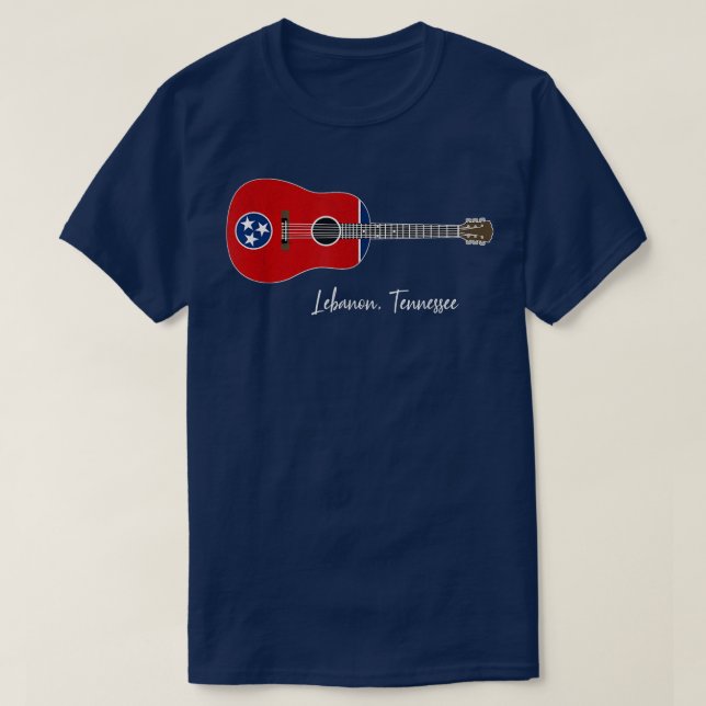 Camiseta Libano Tennessee Guitar (Diseño del anverso)