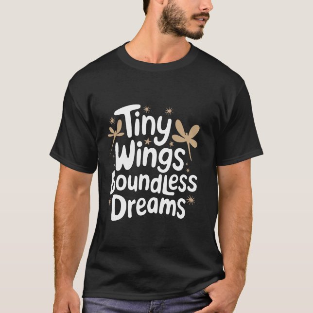 Camiseta Libélula Alas Pequeñas Sueños Sin Límites (Anverso)