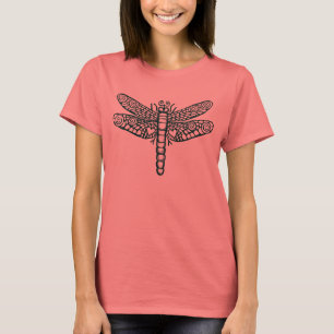 Camiseta Libélula - blanco y negro - modificada para