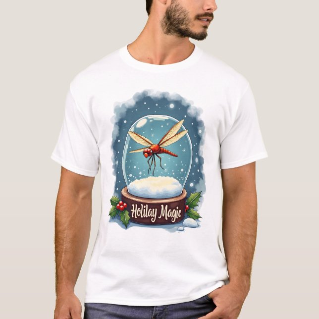 Camiseta Libélula de globo de nieve (Anverso)