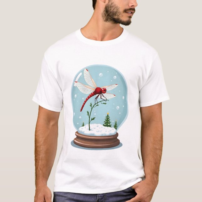 Camiseta Libélula de globo de nieve (Anverso)