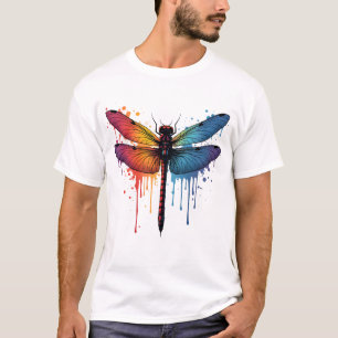 Camiseta Libélula genial en libélula pintada de colores