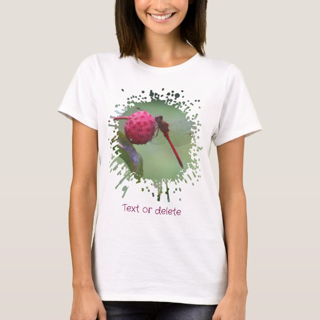 Camiseta Libélula Roja Naturaleza  (Anverso)