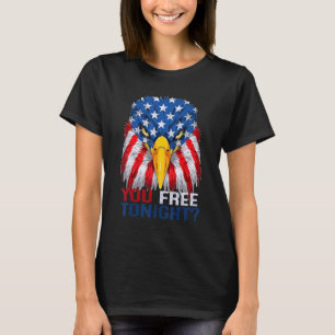 Camiseta Libera Esta Noche La Bandera Americana Del Águila 