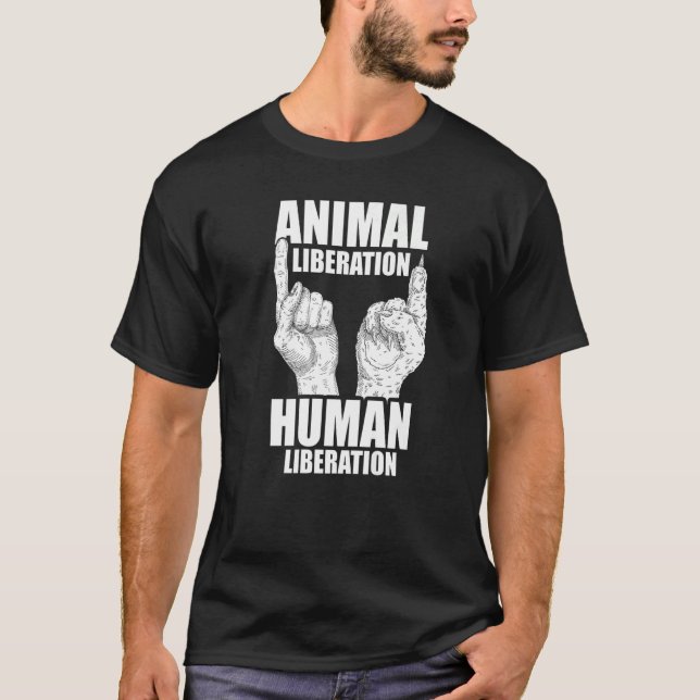 Camiseta Liberación animal Liberación humana animal Lover Z (Anverso)