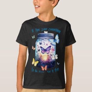 Camiseta Liberación de mariposa abrazando al Pegatina de Li
