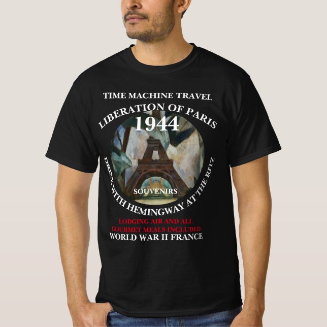CAMISETA LIBERACIÓN DE PARÍS BEBIDA MÁQUINA DEL TIEMPO (Anverso)