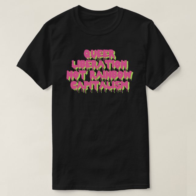 Camiseta Liberación gay no capitalismo arcoiris clásico T- (Diseño del anverso)