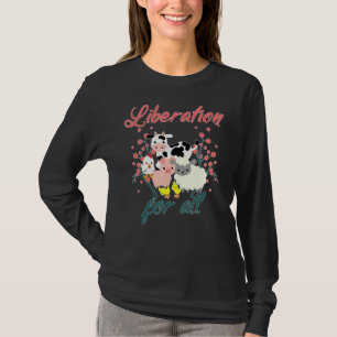 Camiseta Liberación Para Todos Los Animales Bovino Gallino 