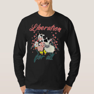 Camiseta Liberación Para Todos Los Animales Bovino Gallino 